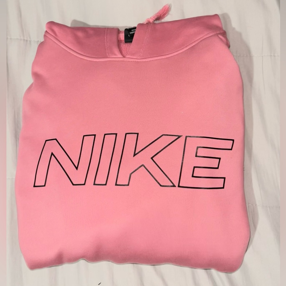 Pink dri-fit Nike hoodie
